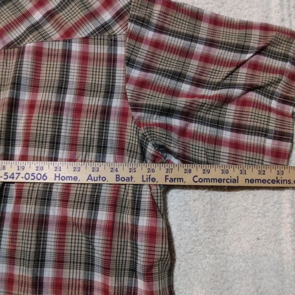 Ely Cattleman BIG MAN pearl snap shirt mens 3XL XXXL multicolor plaid short sl - Picture 6 of 8